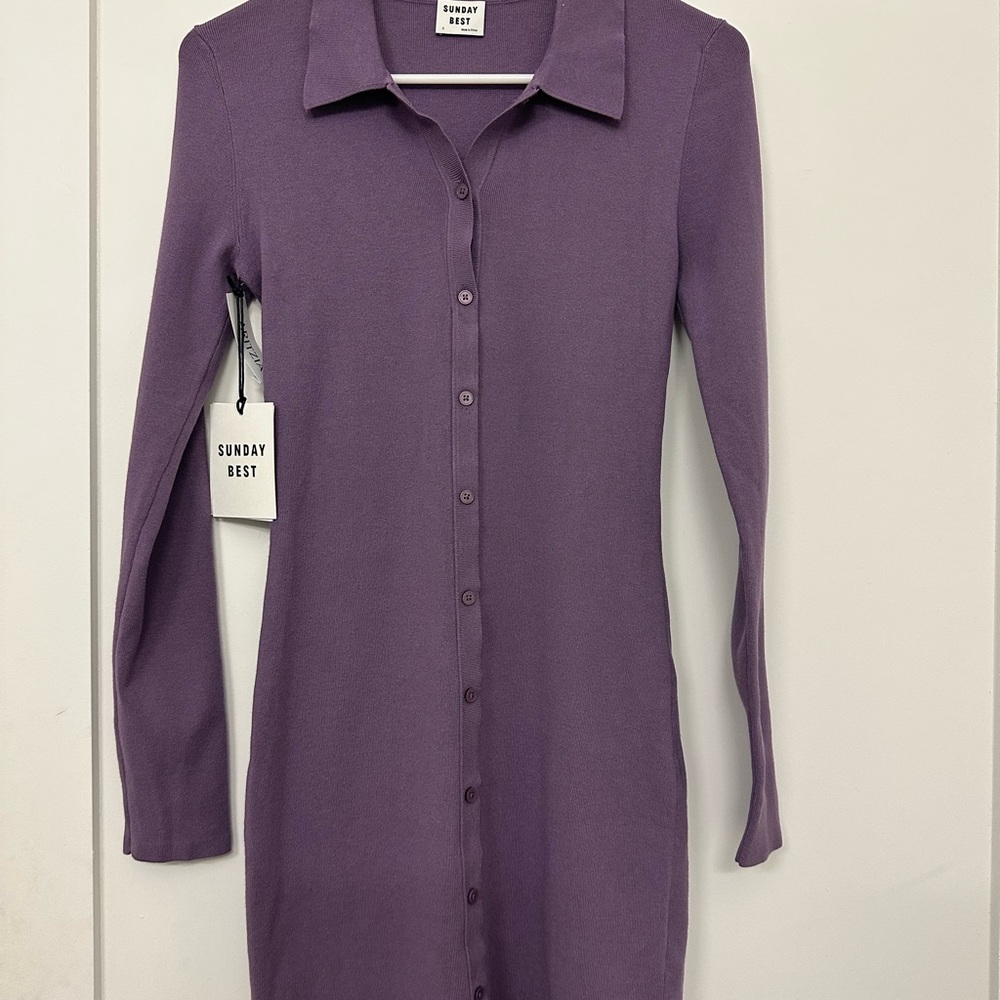 Sunday Best Lavender Long Sleeve Dress